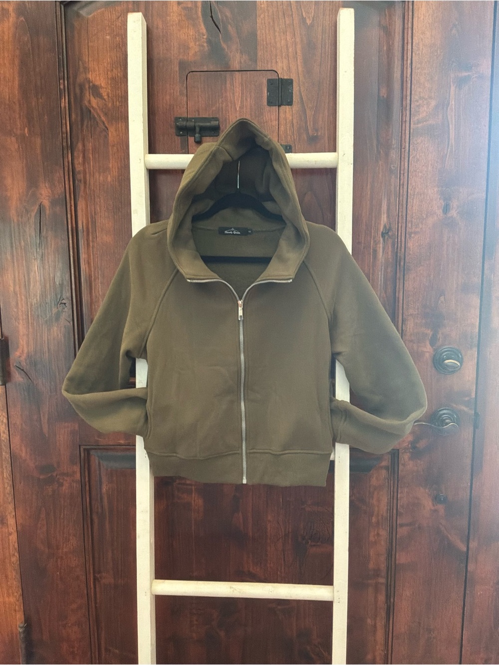 Women's Olive Green Hooded Bomber Jacket